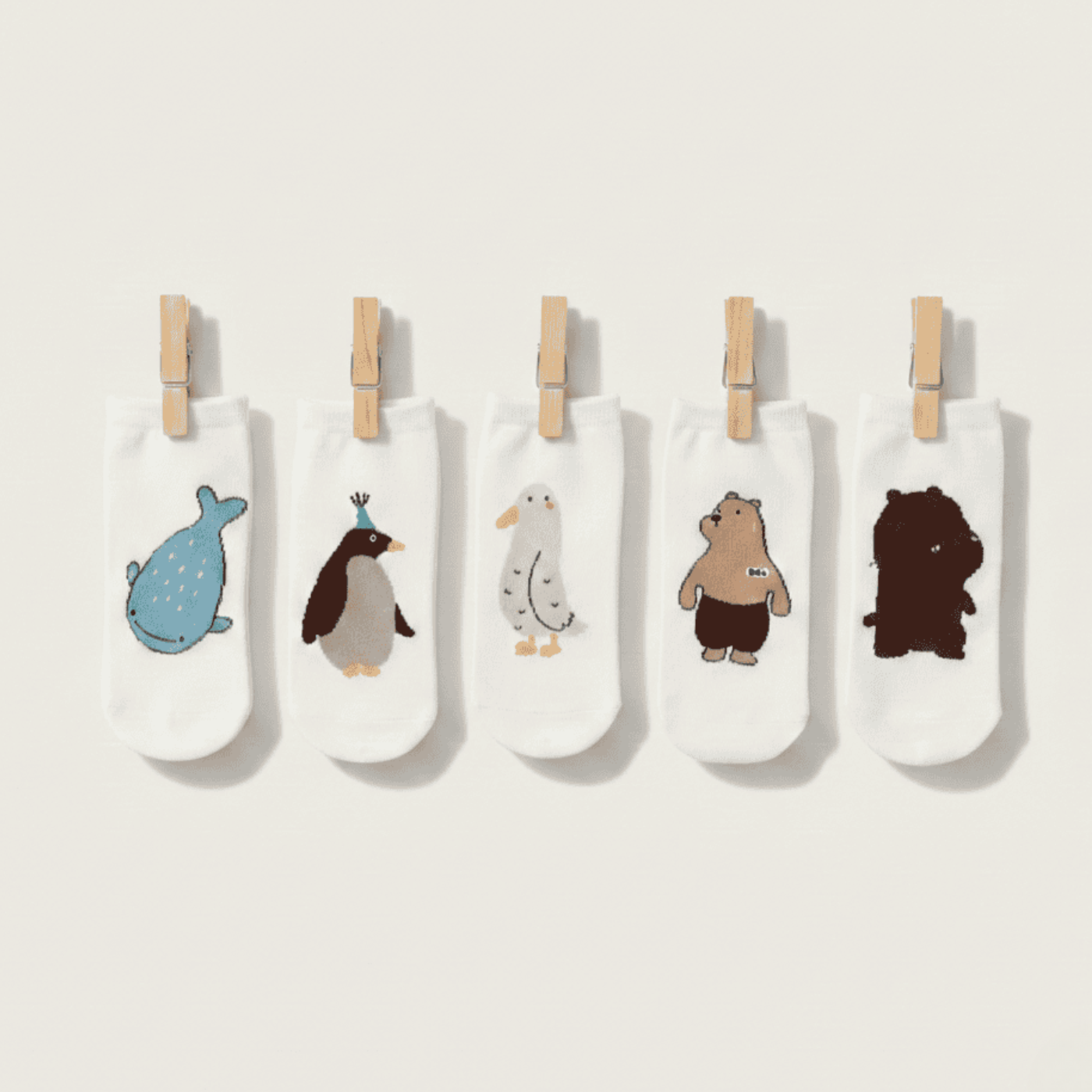 Cartoon Tiere (5 Paar)